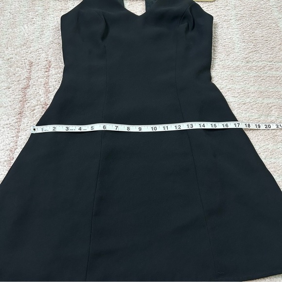 Vintage 90's Laundry By Shelli Segal Black Mini Dress Keyhole Back LBD Size 2 - Picture 9 of 11